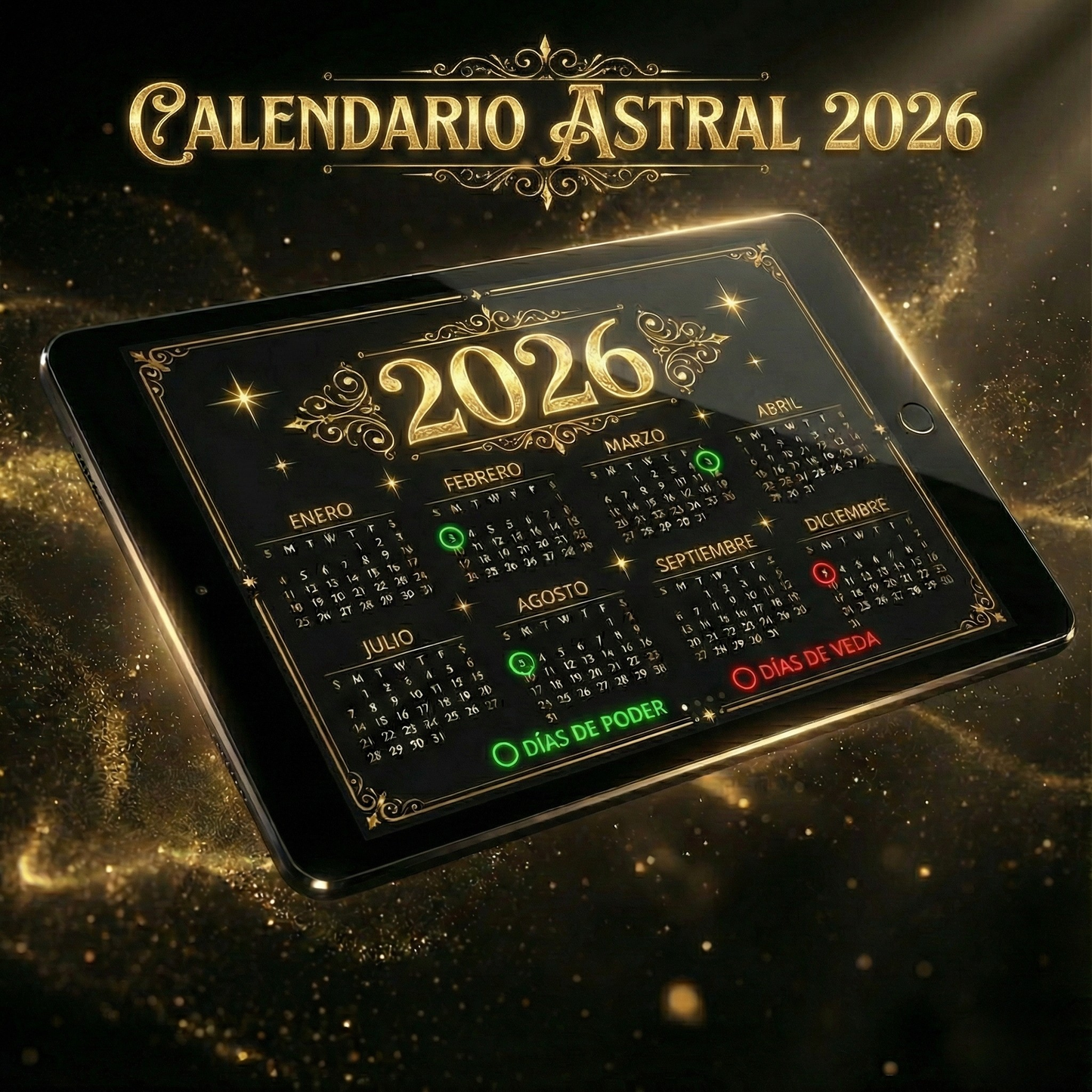 đź“… Calendario de Poder 2026: DĂas de Suerte y Veda